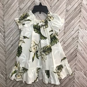 Ky’s Hawaiian Toddler Floral Print dress w/pant
